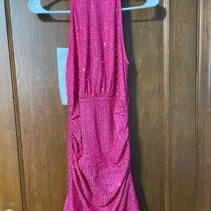 Sparkling Pink Sleeveless Dress